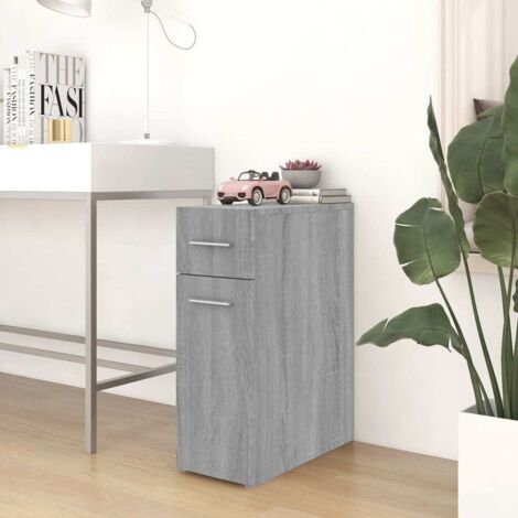 Apothecary Cabinet Grey Sonoma 20x45.5x60 cm Engineered Wood vidaXL