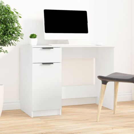 Desk White 100x50x75 cm Engineered Wood vidaXL