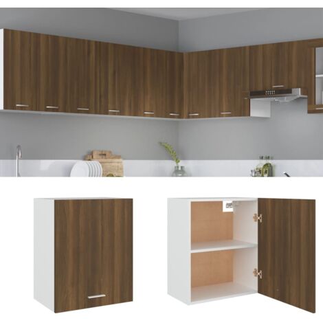 Hanging Cabinet Lyon Brown Oak 50x31x60 cm Engineered Wood vidaXL