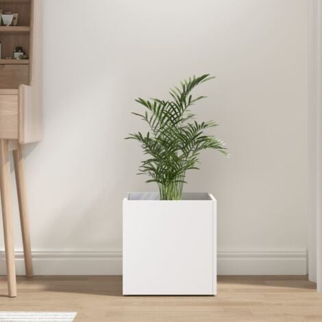 Planter Box White 40x40x40 cm Engineered Wood vidaXL