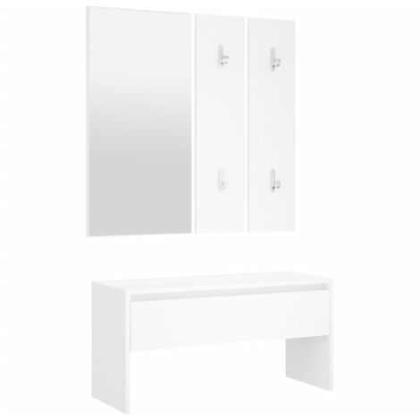 Hallway Furniture Set White Engineered Wood vidaXL
