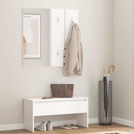 Hallway Furniture Set White Engineered Wood vidaXL