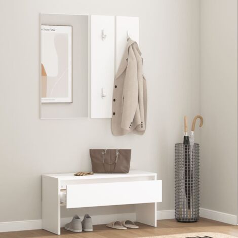 Hallway Furniture Set White Engineered Wood vidaXL