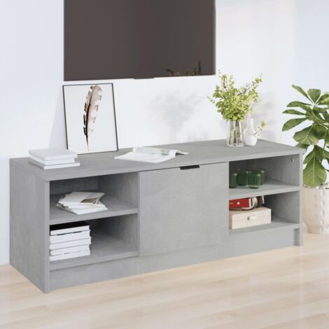 TV Cabinet Concrete Grey 102x35.5x36.5 cm Engineered Wood vidaXL (1/5)