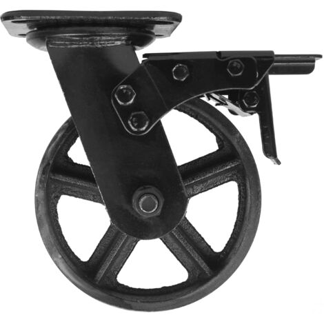 Swivel Caster Wheel with Brake 150 mm Black Mac Lean