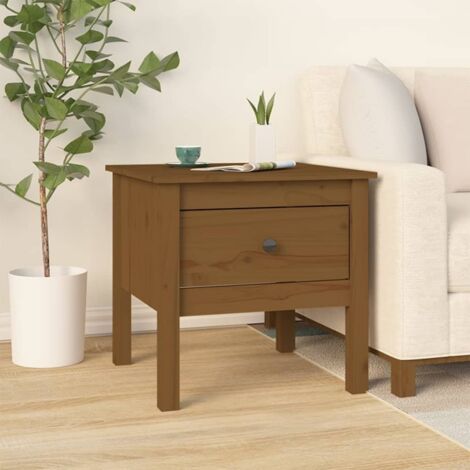 Side Table Honey Brown 50x50x49 cm Solid Wood Pine vidaXL