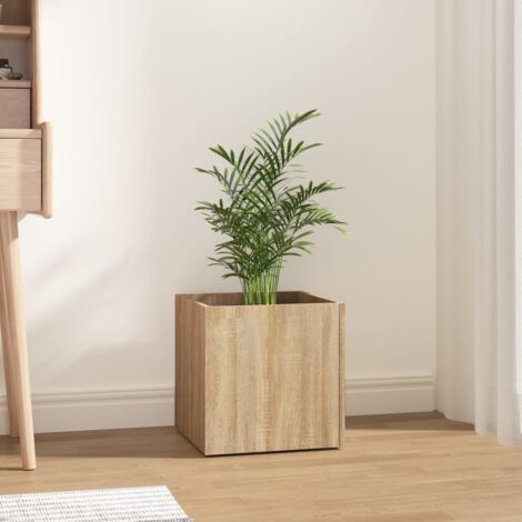 Planter Box Sonoma Oak 40x40x40 cm Engineered Wood vidaXL