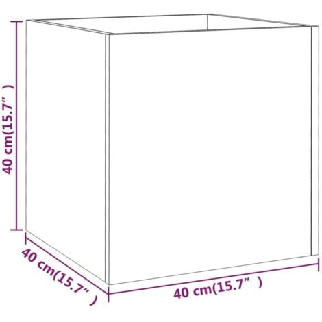 Planter Box High Gloss White 40x40x40 cm Engineered Wood vidaXL