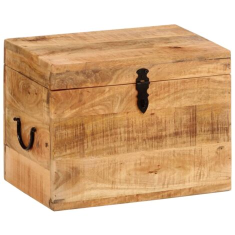 Storage Box 39x28x31 cm Solid Wood Mango vidaXL