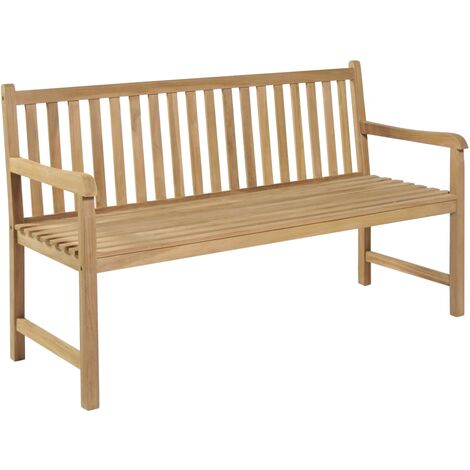 Bench vidaXL Garden Bench with Cushion Poly Rattan Brown Outdoor Patio Bench Seat 