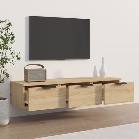 Wall Cabinet Sonoma Oak 102x30x20 cm Engineered Wood vidaXL
