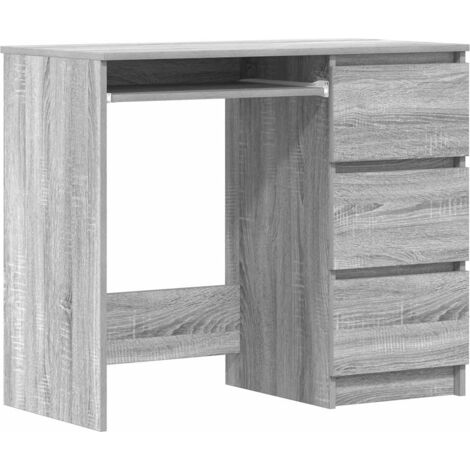 Desk Grey Sonoma 90x45x76 cm Engineered Wood vidaXL