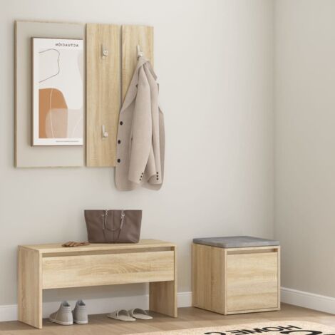 Hallway Furniture Set Sonoma Oak Engineered Wood vidaXL