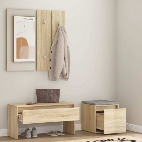 Hallway Furniture Set Sonoma Oak Engineered Wood vidaXL