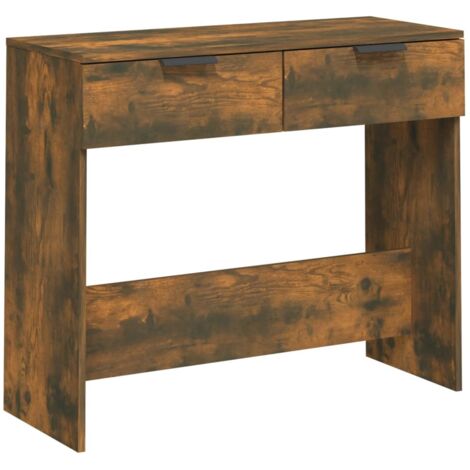 Console Table Smoked Oak 90x36x75 cm Engineered Wood vidaXL