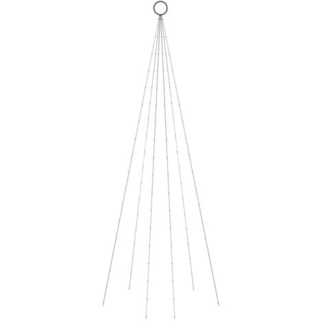 Christmas Tree on Flagpole Warm White 108 LEDs 180 cm vidaXL