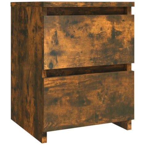 Bedside Cabinet Smoked Oak 30x30x40 cm Engineered Wood vidaXL