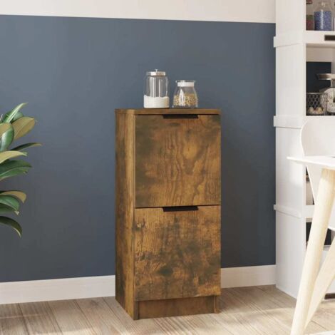 Sideboard Smoked Oak 30x30x70 cm Engineered Wood vidaXL