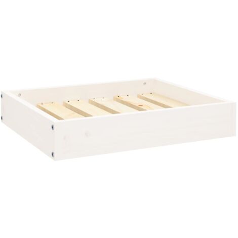 Dog Bed White 51.5x44x9 cm Solid Wood Pine vidaXL
