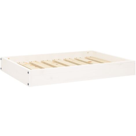 Dog Bed White 71.5x54x9 cm Solid Wood Pine vidaXL