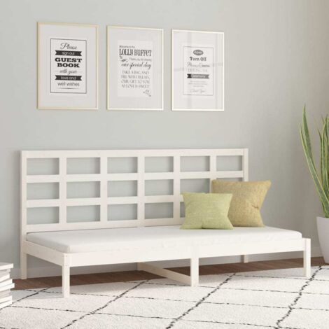 Day Bed without Mattress White 90x200 cm Solid Wood Pine vidaXL (1/5)