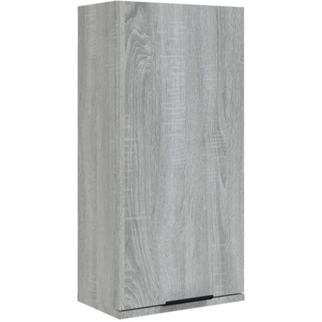 Wall-mounted Bathroom Cabinet Grey Sonoma 32x20x67 cm vidaXL