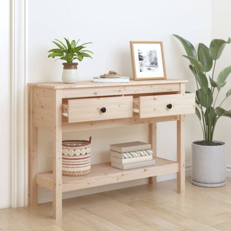 Console Table 100x35x75 cm Solid Wood Pine vidaXL