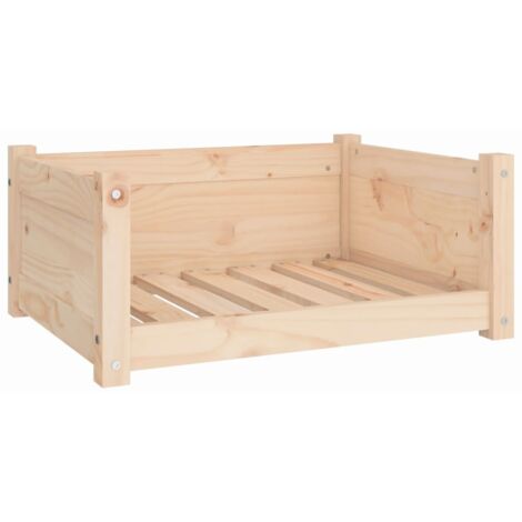 Dog Bed 65.5x50.5x28 cm Solid Pine Wood vidaXL