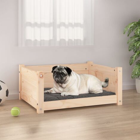 Dog Bed 65.5x50.5x28 cm Solid Pine Wood vidaXL