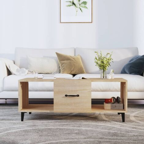 Coffee Table Sonoma Oak 102x50x40 cm Engineered Wood vidaXL (1/5)