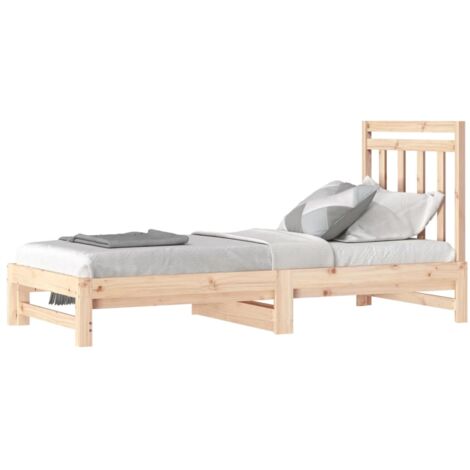 Pull-out Day Bed without Mattress 2x(90x200) cm vidaXL