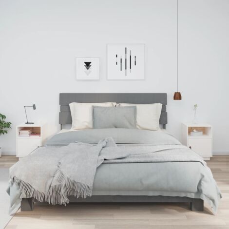 Bedside Cabinets 2 pcs White 40x34x55 cm Solid Wood Pine vidaXL