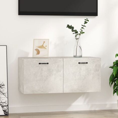 Wall Cabinet Concrete Grey 80x36.5x35 cm Engineered Wood vidaXL