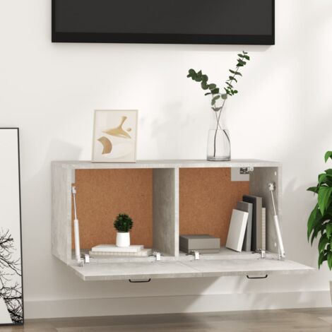 Wall Cabinet Concrete Grey 80x36.5x35 cm Engineered Wood vidaXL