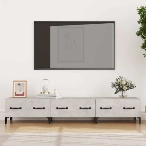 TV Cabinet Concrete Grey 150x34,5x30 cm Engineered Wood vidaXL (1/5)