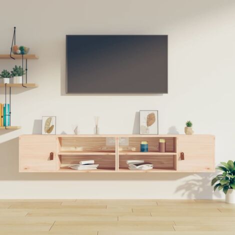 Wall Cabinets 2 pcs 80x30x30 cm Solid Wood Pine vidaXL