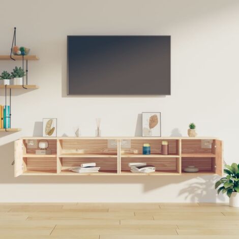 Wall Cabinets 2 pcs 80x30x30 cm Solid Wood Pine vidaXL