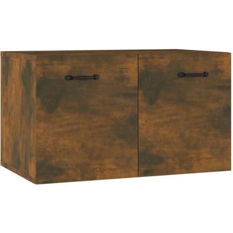 Wall Cabinet Smoked Oak 60x36.5x35 cm Engineered Wood vidaXL