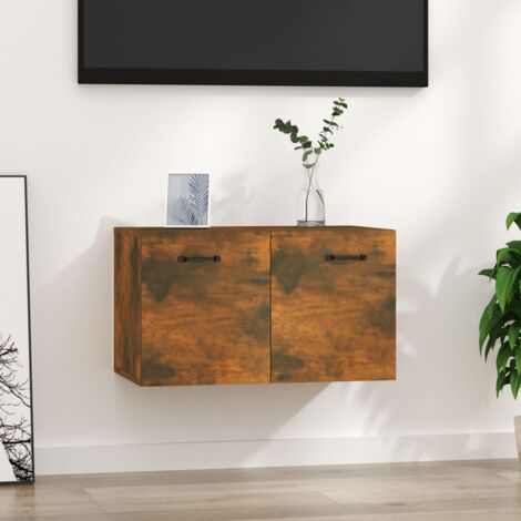 Wall Cabinet Smoked Oak 60x36.5x35 cm Engineered Wood vidaXL