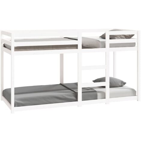 Bunk Bed without Mattress White 80x200 cm Solid Wood Pine vidaXL