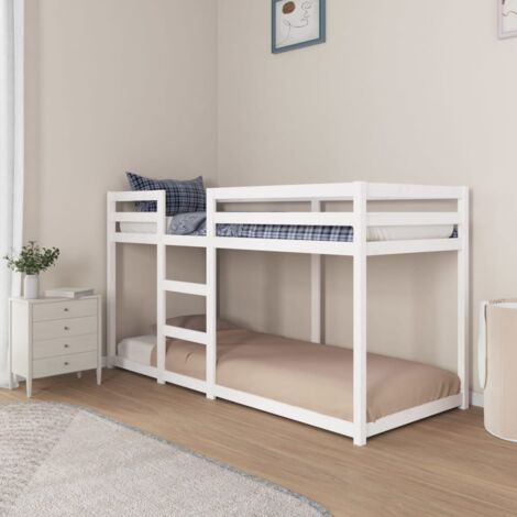 Bunk Bed without Mattress White 80x200 cm Solid Wood Pine vidaXL