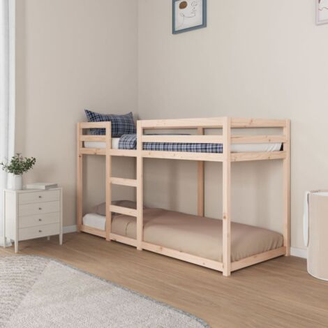 Bunk Bed without Mattress 75x190 cm Small Single Solid Wood Pine vidaXL