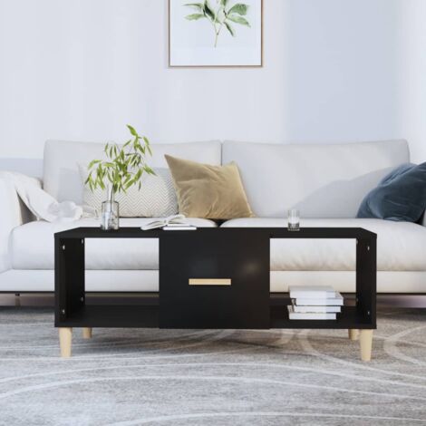 Coffee Table Black 102x50x40 cm Engineered Wood vidaXL