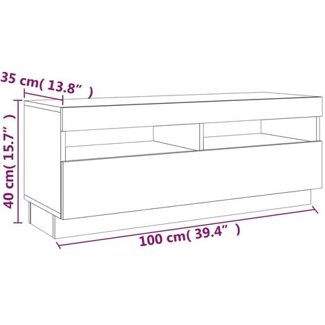 3 Piece TV Cabinet Set with LED Lights Smoked Oak Engineered Wood vidaXL