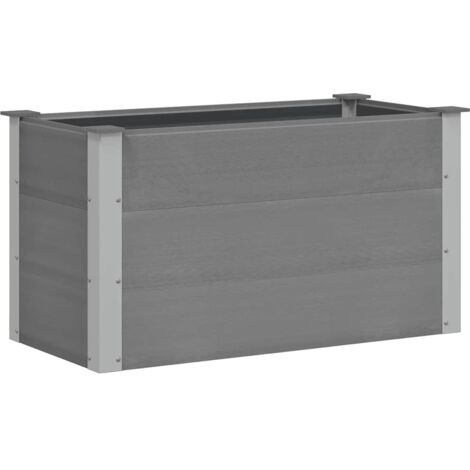 Garden Raised Bed WPC 100x50x54 cm Grey vidaXL