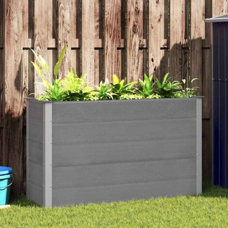 Garden Raised Bed WPC 150x50x91 cm Grey vidaXL (1/5)