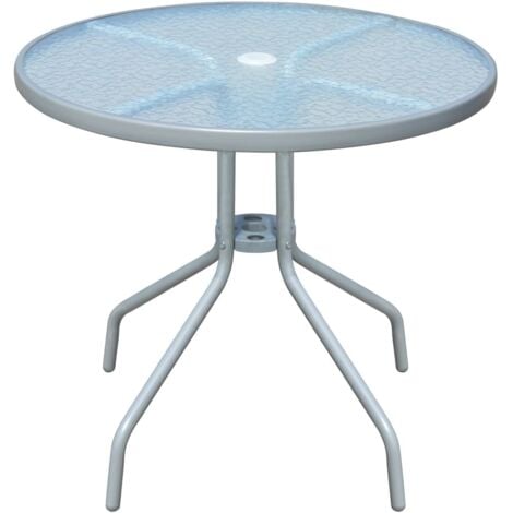 5 Piece Outdoor Dining Set Steel Black vidaXL