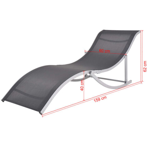 Folding Sun Loungers 2 pcs Aluminium and Textilene vidaXL