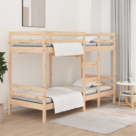 Bunk Bed without Mattress 90x200 cm Solid Wood Pine vidaXL