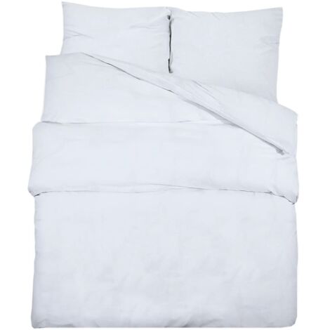 Duvet Cover Set White 220x240 cm Light-weight Microfiber vidaXL